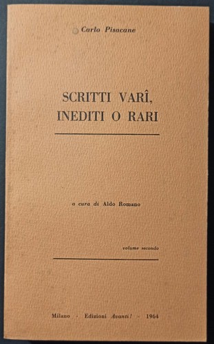 Carlo pisacane scritti vari - carlo, "scritti