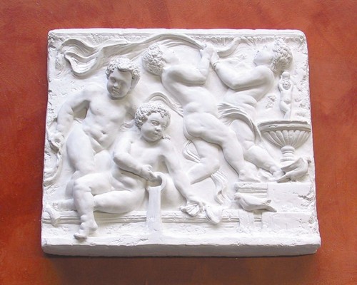Bassorilievo gesso bianco - gesso,