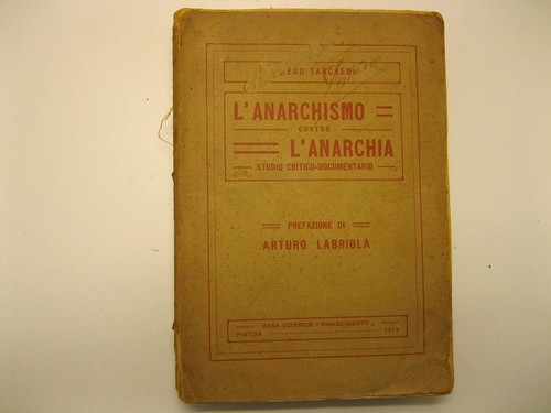 Tancredi libero anarchismo - tancredi, l'anarchismo