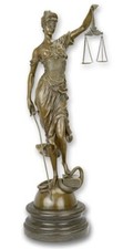 Scultura In Bronzo Justitia Su