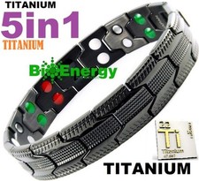 TITANIO Bracciale Energia Magnetica Bracciale Potere Salute Bio 5in1 Bio