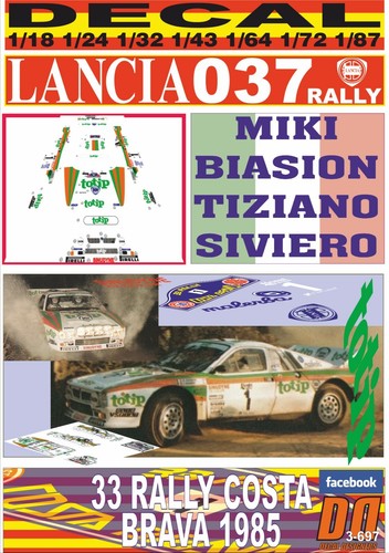 Decal lancia 037 - decal,