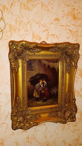 Dipinto olio antico fine - ad,
