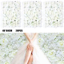Artificial Flower Wall Panels 20 Pcs Flower Mats Silk Flower Panels Wall Decor