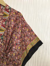 Pure Seta Kaftano Rosso & Rosa