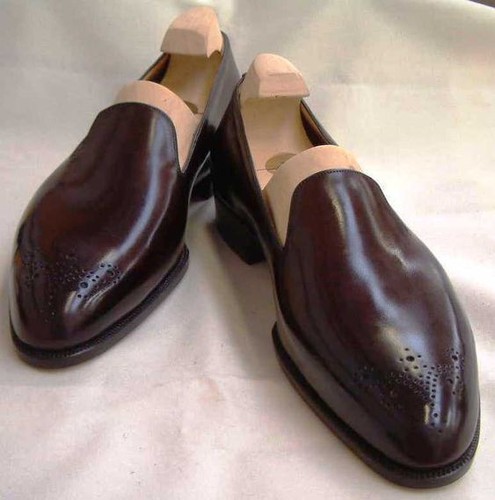 Mocassino bordeaux fatto - , a