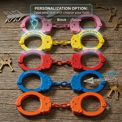 Personalized handcuffs metal - personalized,
