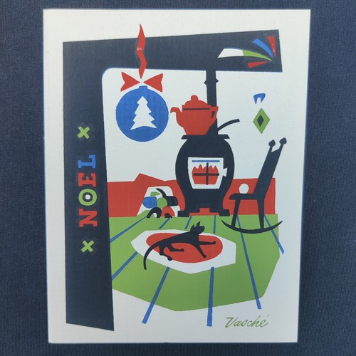 50s mcm christmas - card, hand