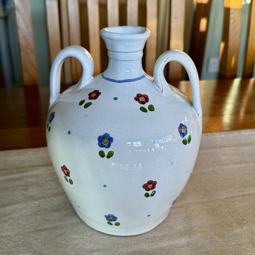 Vaso ceramica vintage dipinto