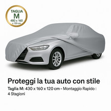 Telo Copriauto Impermeabile Taglia M 430x160x120cm | Antipioggia, Sole, Polvere