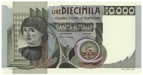 10000 lire ritratto uomo a - lire,
