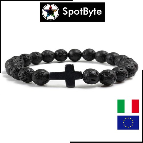 Bracciale uomo gesù - uomo, pietra