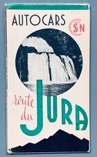 c1960 JURA MOUNTAINS orologio labbro vintage MAPPA Francia Svizzera GINEVRA MONT BLANC