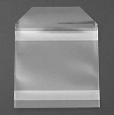 100 Buste per CD/DVD in ppl trasparente lucido con aletta 80my + 2 biadesivi