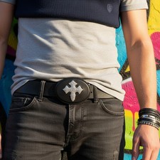 Belt Buckle Men Women Black