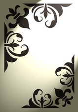 Stencil angolo fioritura fiore