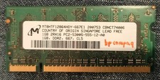 Micron RAM 1GB MT8HTF12864HDY-667E1 DDR2 2RX16 PC2-5300S-555-12-A0 667Mhz