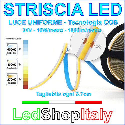 Striscia led cob - led, 24v