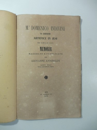 Domenico indivini da - m.,