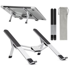 Supporto Pc Portatile Regolabile in alluminio con antiscivolo