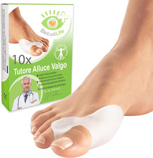 Tutore Alluce Valgo 10 Pezzi Correttore Separatore in Morbido Silicone Protezion