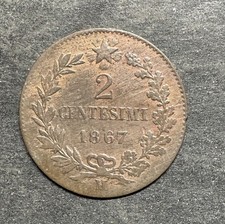 1867 M Italia 2 due centesimi