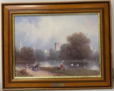 Stampa Carlo Bossoli San James’s Park, Londra” scena vittoriana incorniciata 40x50 cm