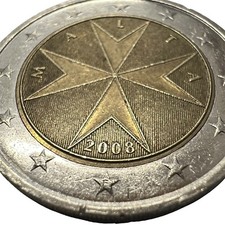 MONETA 2 EURO MALTA 2008 RARA