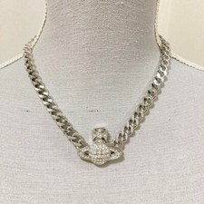 Collana girocollo sfera argento Vivienne Westwood GRAZIELLA con custodia e croce