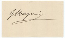 Biglietto firmato artista italiano Giuseppe Magni