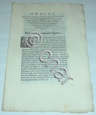 Manifesto antico Dazio Macina Città di Alessandria 1640