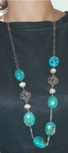 Collana lunga argento - lunga, in