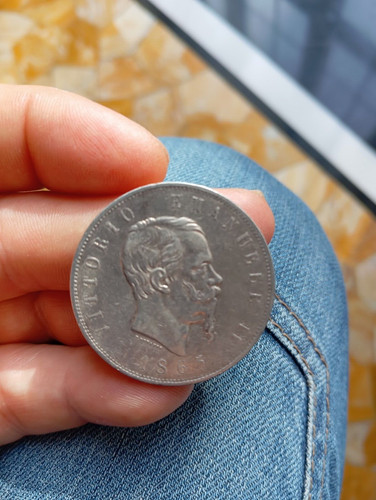 Lire 1865 torino vittorio - 1865,