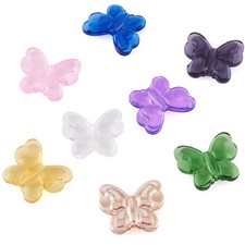 16pcs Farfalla di Vetro Perle