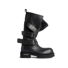 Stivali moto in pelle donna