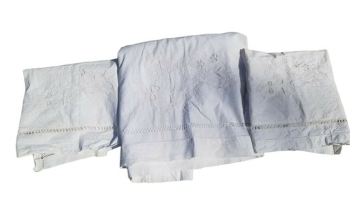 Set lenzuola ricamate - , vintage