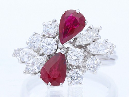 Anello diamanti rubini - , 2,20