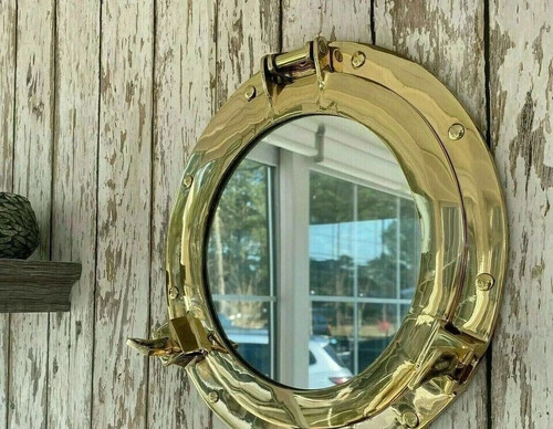 Specchio oblò ottone - , 12"