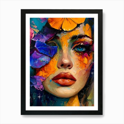 Quadro stampa tela ragazza - stampa, su