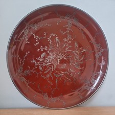 Piatto vintage porcellana Richard Ginori grande disegno floreale art deco da collezione