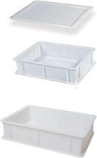 2 Cassette con Coperchio per Impasto Lievitazione pane pizza focacce cm 40x30x10