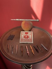 Raro Antico C1880 Argento Affondante Matita Penna Combinazione Mano Inciso Alto