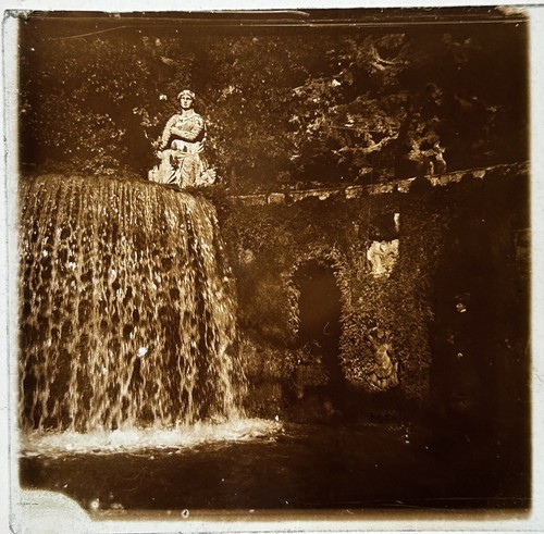 Fontana statua foto c1910 - statua,
