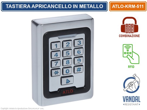 Tastiera metallo rfid - tastiera,