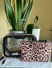 Beauty case pochette leopard - e,
