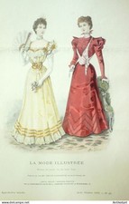 Gravure Mode illustree 1897 # 48 (Old Fashion plate) RARE