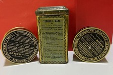 3 scatole di latta vuote -2 carbone vegetale BELLOC -1 yoghurt MAYA dr Stepanian