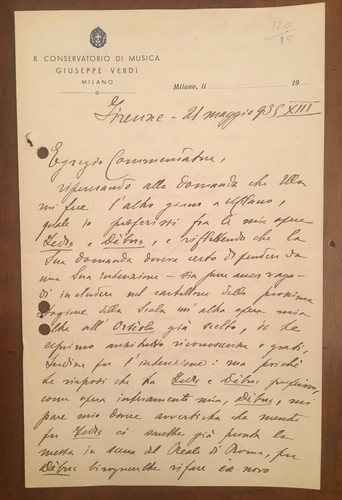 Lettera autografa - , di