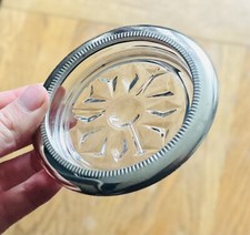 Servizio piatti marmellata burro vetro cristallo taglio italiano placcato argento