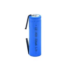 BATTERIA LITIO 14500 CON LAMELLE  PACCHI BATTERIA RICARICABILE 1500MAH 3,7V